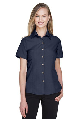 Harriton M560W - Chemise de camp texturée Barbados pour femmes