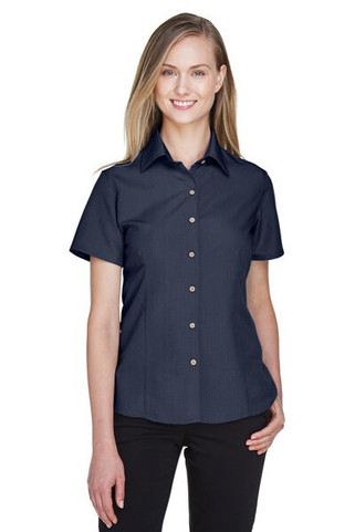 Harriton M560W - Ladies Barbados Textured Camp Shirt