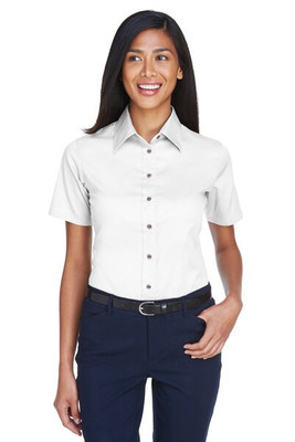 Harriton M500SW - Women's Stain-Release Twill Shirt with Wrinkle Resistance