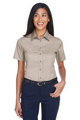 Harriton M500SW - Camisa Femenina Twill Antimanchas y Antirrugas