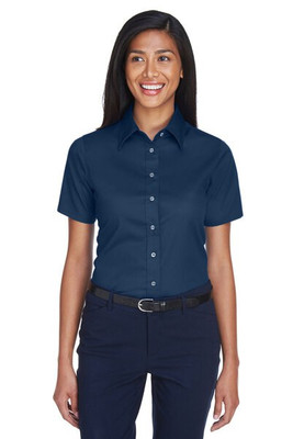 Harriton M500SW - Women's Stain-Release Twill Shirt with Wrinkle Resistance