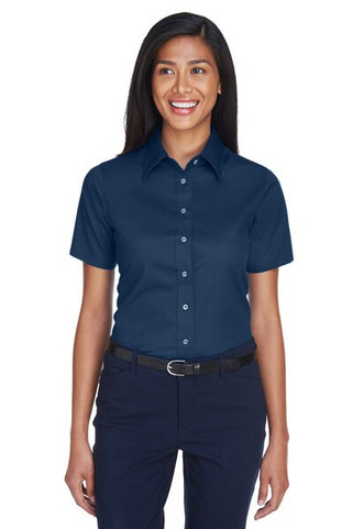 Harriton M500SW - Womens Stain-Release Twill Shirt with Wrinkle Resistance