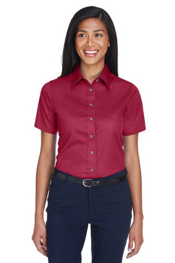 Harriton M500SW - Womens Stain-Release Twill Shirt with Wrinkle Resistance