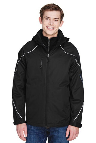 Ash City North End 88196 - ANGLE MENS 3-in-1 JACKET WITH BONDED FLEECE LINER