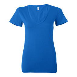 Bella+Canvas B6035 - Ladies Jersey Short-Sleeve Deep V-Neck T-Shirt