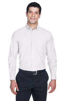 Harriton M600 - Chandail Oxford à manches longues avec système anti-taches