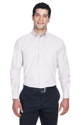 Harriton M600 - Men's Long-Sleeve Oxford with Stain-Release