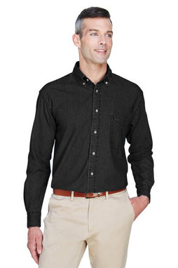 Harriton M550 - Chemise en jean à manches longues 6.5 Oz.