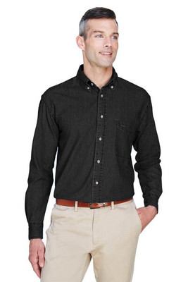 Harriton M550 - Men's 6.5 oz. Long-Sleeve Denim Shirt