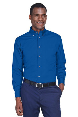 Harriton M500 - Men's Easy Blend Long-Sleeve Twill Shirt with Stain-Release