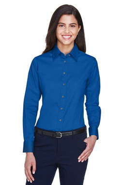 Harriton M500W - Chemise Femme Twill Anti-Taches et Anti-Froissement