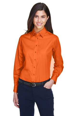 Harriton M500W - Womens Stain-Release Twill Shirt with Wrinkle Resistance