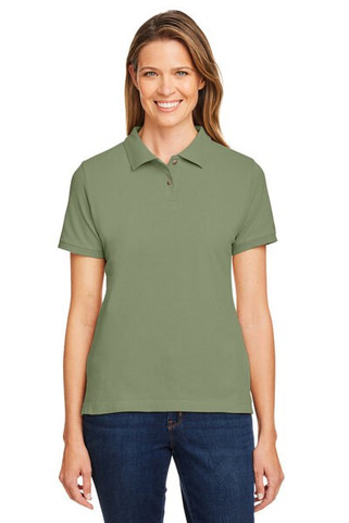 Harriton M200W - Polo Femme Élégant en Coton Piqué