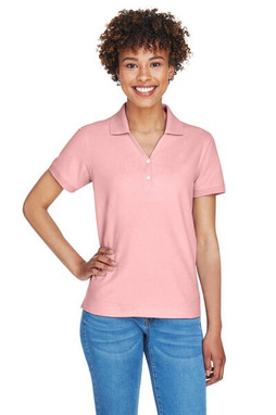 Devon & Jones D100W - Ladies Pima Piqué Short-Sleeve Y-Collar Polo