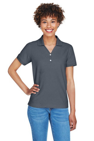 Devon & Jones D100W - Ladies Pima Piqué Short-Sleeve Y-Collar Polo
