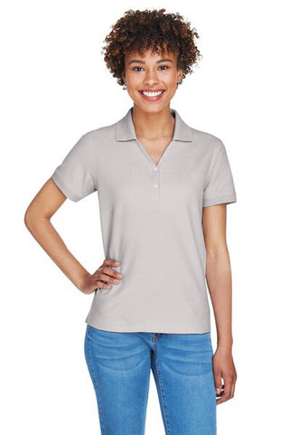 Devon & Jones D100W - Ladies Pima Piqué Short-Sleeve Y-Collar Polo