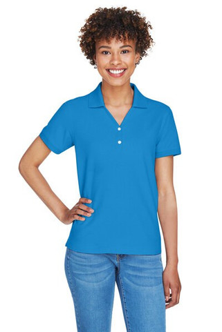 Devon & Jones D100W - Ladies Pima Piqué Short-Sleeve Y-Collar Polo