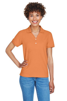 Devon & Jones D100W - Ladies Pima Piqué Short-Sleeve Y-Collar Polo