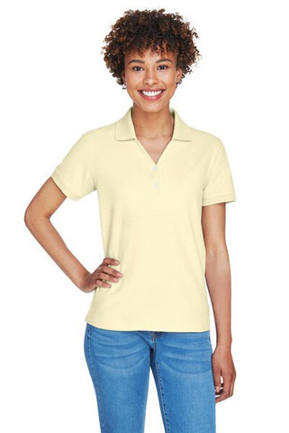 Devon & Jones D100W - Ladies Pima Piqué Short-Sleeve Y-Collar Polo