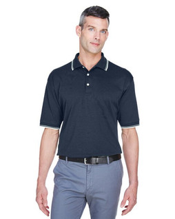 Devon & Jones D140 - Polo Pima Interlock à manches courtes