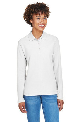 Devon & Jones D110W - Ladies Pima Piqué Long-Sleeve Polo