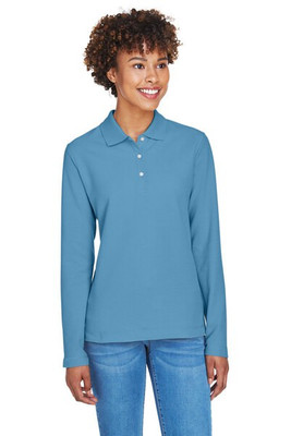 Devon & Jones D110W - Ladies Pima Piqué Long-Sleeve Polo