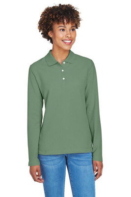 Devon & Jones D110W - Ladies Pima Piqué Long-Sleeve Polo