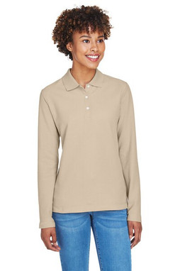 Devon & Jones D110W - Ladies Pima Piqué Long-Sleeve Polo