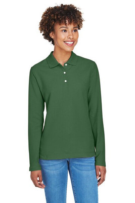 Devon & Jones D110W - Ladies Pima Piqué Long-Sleeve Polo