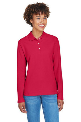 Devon & Jones D110W - Ladies Pima Piqué Long-Sleeve Polo