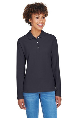 Devon & Jones D110W - Ladies Pima Piqué Long-Sleeve Polo