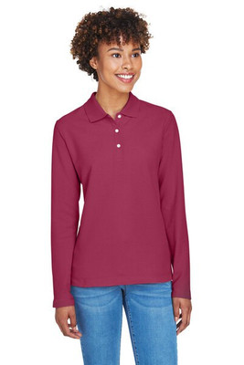 Devon & Jones D110W - Ladies Pima Piqué Long-Sleeve Polo