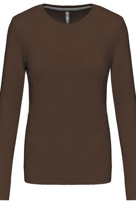 Kariban K383 - T-SHIRT DE SENHORA DE MANGA COMPRIDA E DECOTE REDONDO