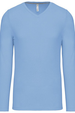 Kariban K358 - T-SHIRT UOMO MANICHE LUNGHE SCOLLO A V