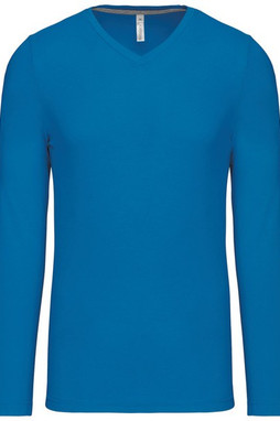 Kariban K358 - HEREN T-SHIRT MET V-HALS EN LANGE MOUWEN