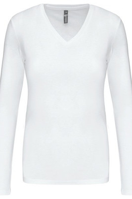 Kariban K382 - LADIES' LONG SLEEVE V-NECK T-SHIRT