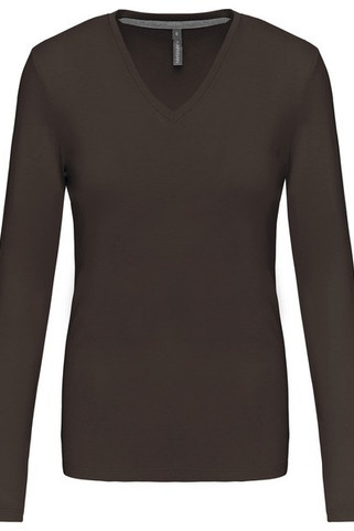 Kariban K382 - LADIES LONG SLEEVE V-NECK T-SHIRT
