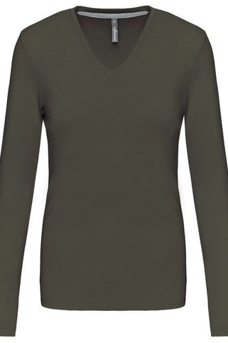 Kariban K382 - LADIES LONG SLEEVE V-NECK T-SHIRT