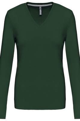 Kariban K382 - LADIES' LONG SLEEVE V-NECK T-SHIRT