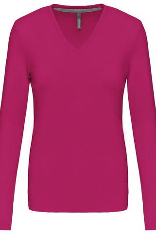 Kariban K382 - T-SHIRT COL V MANCHES LONGUES FEMME