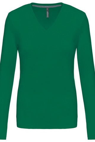 Kariban K382 - T-SHIRT COL V MANCHES LONGUES FEMME
