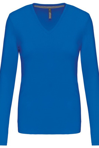 Kariban K382 - DAMES T-SHIRT MET V-HALS EN LANGE MOUWEN