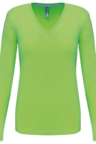 Kariban K382 - T-SHIRT COL V MANCHES LONGUES FEMME