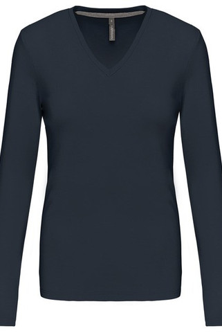 Kariban K382 - T-SHIRT COL V MANCHES LONGUES FEMME