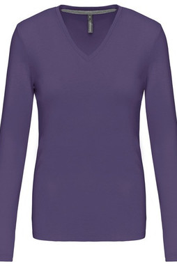Kariban K382 - LADIES LONG SLEEVE V-NECK T-SHIRT
