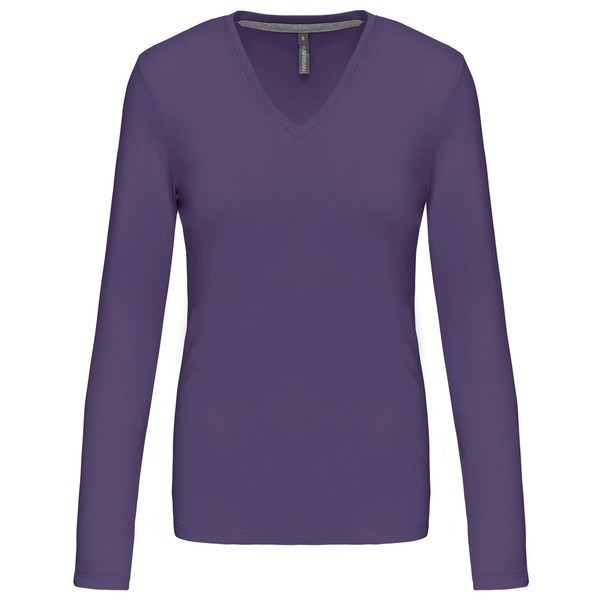 Kariban K382 - DAMES T-SHIRT MET V-HALS EN LANGE MOUWEN