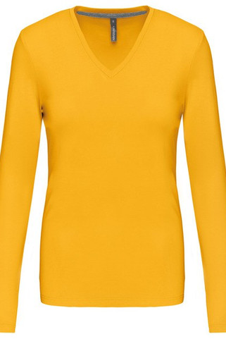 Kariban K382 - T-SHIRT COL V MANCHES LONGUES FEMME