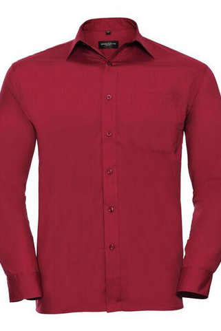 Russell Collection RU934M - Mens Long Sleeve Polycotton Easy Care Poplin Shirt