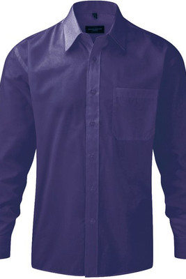 Russell Collection RU934M - Men's Long Sleeve Polycotton Easy Care Poplin Shirt