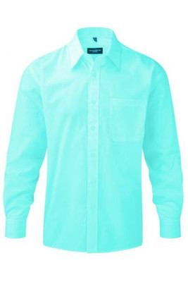Russell Collection RU934M - Men's Long Sleeve Polycotton Easy Care Poplin Shirt